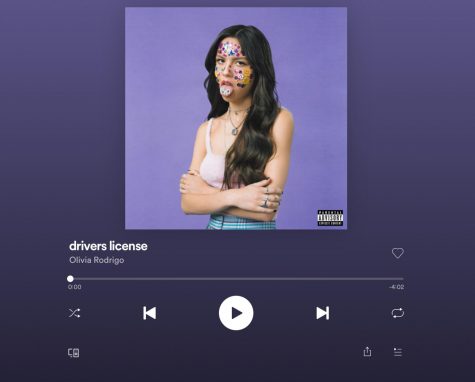 Driver license by Olivia Rodrigo on Spotify