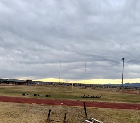 The current state of the Silver Creek Football field. The field is clearly damaged and not in the best condition. You can notice how much a new turf field is needed.