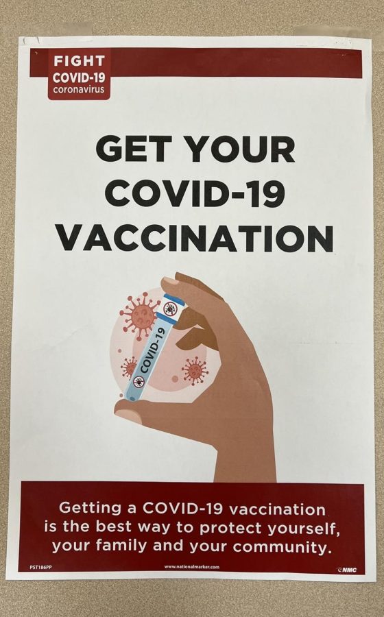 A+vaccine+poster+encourages+all+to+get+the+COVID+19+vaccine.