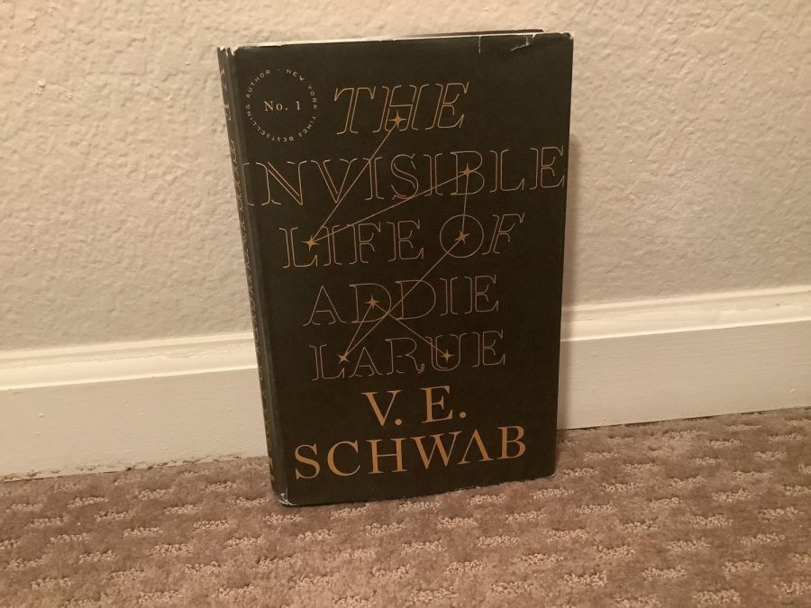 The+Invisible+Life+of+Addie+Larue+written+by+V.E+Schwab.