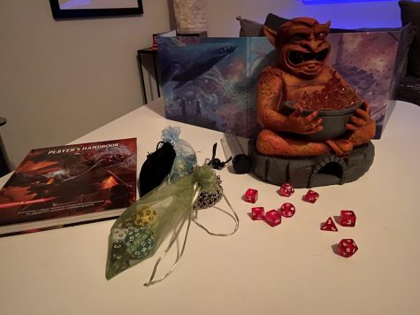 A typical Dungeons & Dragons setup. While most people play in person, some use video calls or websites with virtual dice.