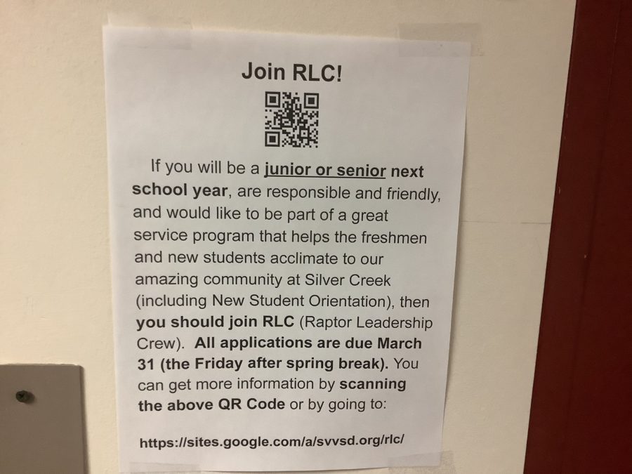 The RLC application sign in front of Mr.Opals door.