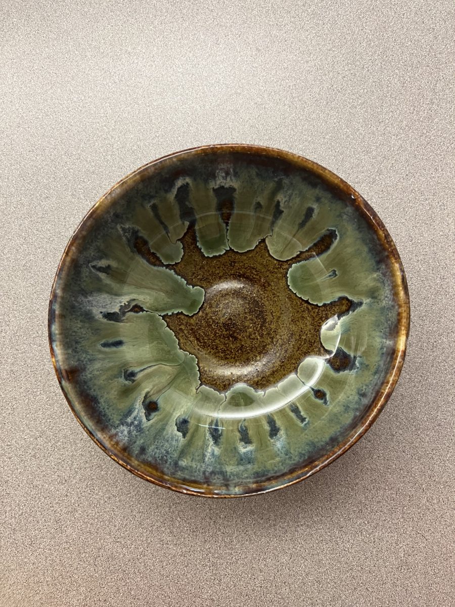 A bowl made by T Lyndon in Ceramics Club