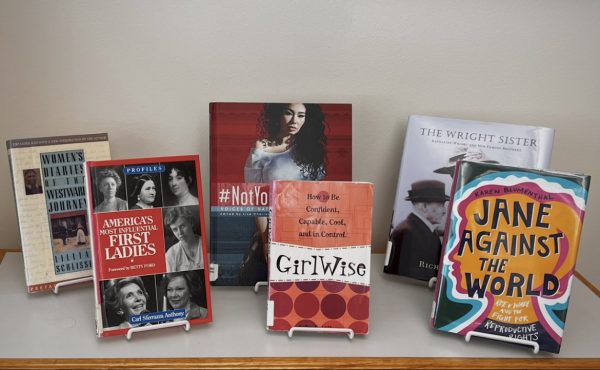 Book display in the Inclusivity Corner of Silver Creeks library.