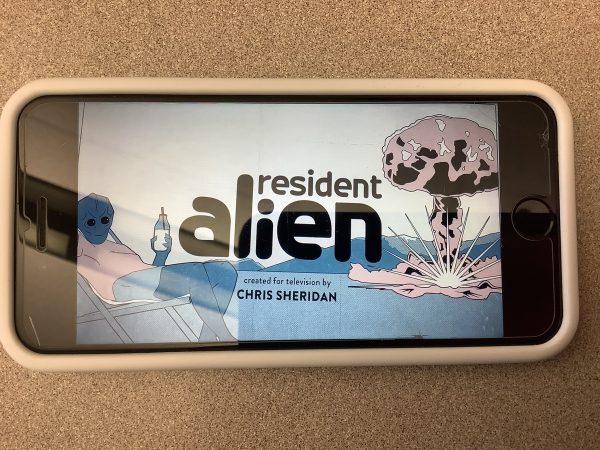 The introduction title card to the television show “Resident Alien”.