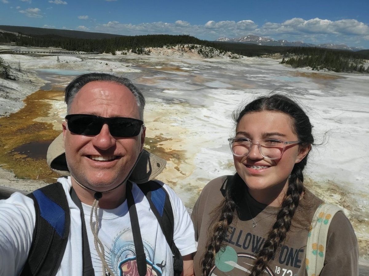 Silver Creek High School English teacher Matthew Opal and his daughter Genevieve (10th) on vacation in Yellow Stone National Park over the summer.