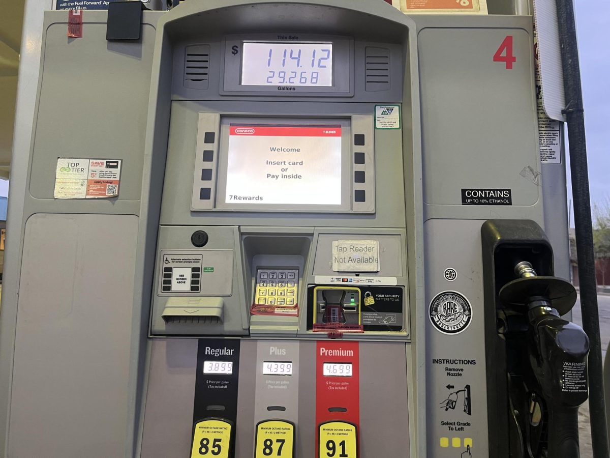 In Longmont, Colorado on March 27, 2026 gas was $3.89 a gallon. Gas prices have risen sharply since the conflict in Iran started in February. 