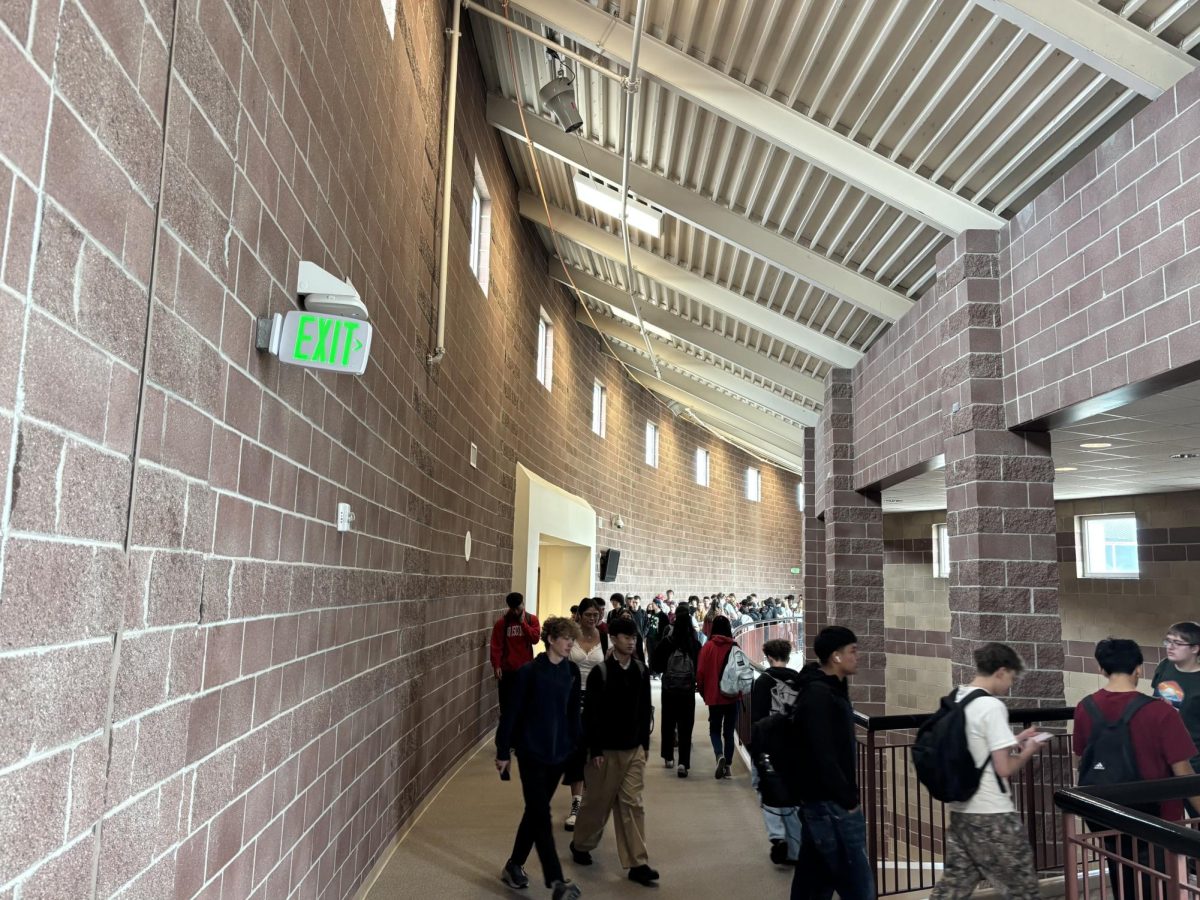 Silver Creek High School students during passing period.